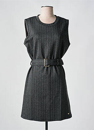 Robe mi-longue imprimé fantaisie sans manche gris LPB femme