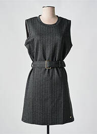 Robe mi-longue imprimé fantaisie sans manche gris LPB femme