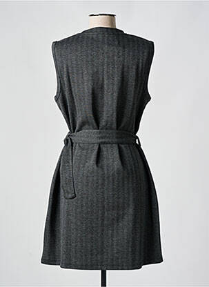 Robe mi-longue imprimé fantaisie sans manche gris LPB femme