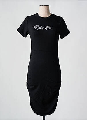Robe mi-longue manches courtes manches courtes noir PROJECT X PARIS femme