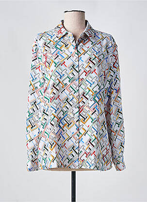 Chemisier imprimé fantaisie manches longues blanc TOMMY HILFIGER femme