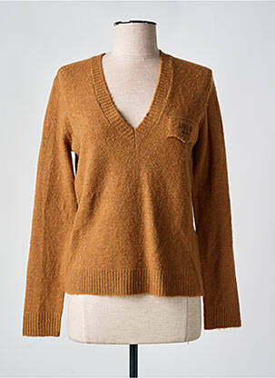 Pull coupe cintrée manches longues beige LIU JO femme
