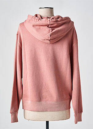 Sweat-shirt à capuche col v manches longues rose TOMMY HILFIGER femme