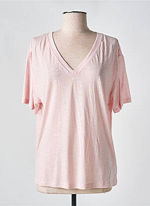 T-shirt coupe droite manches courtes rose TOMMY HILFIGER femme