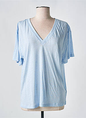 T-shirt coupe droite manches courtes bleu TOMMY HILFIGER femme