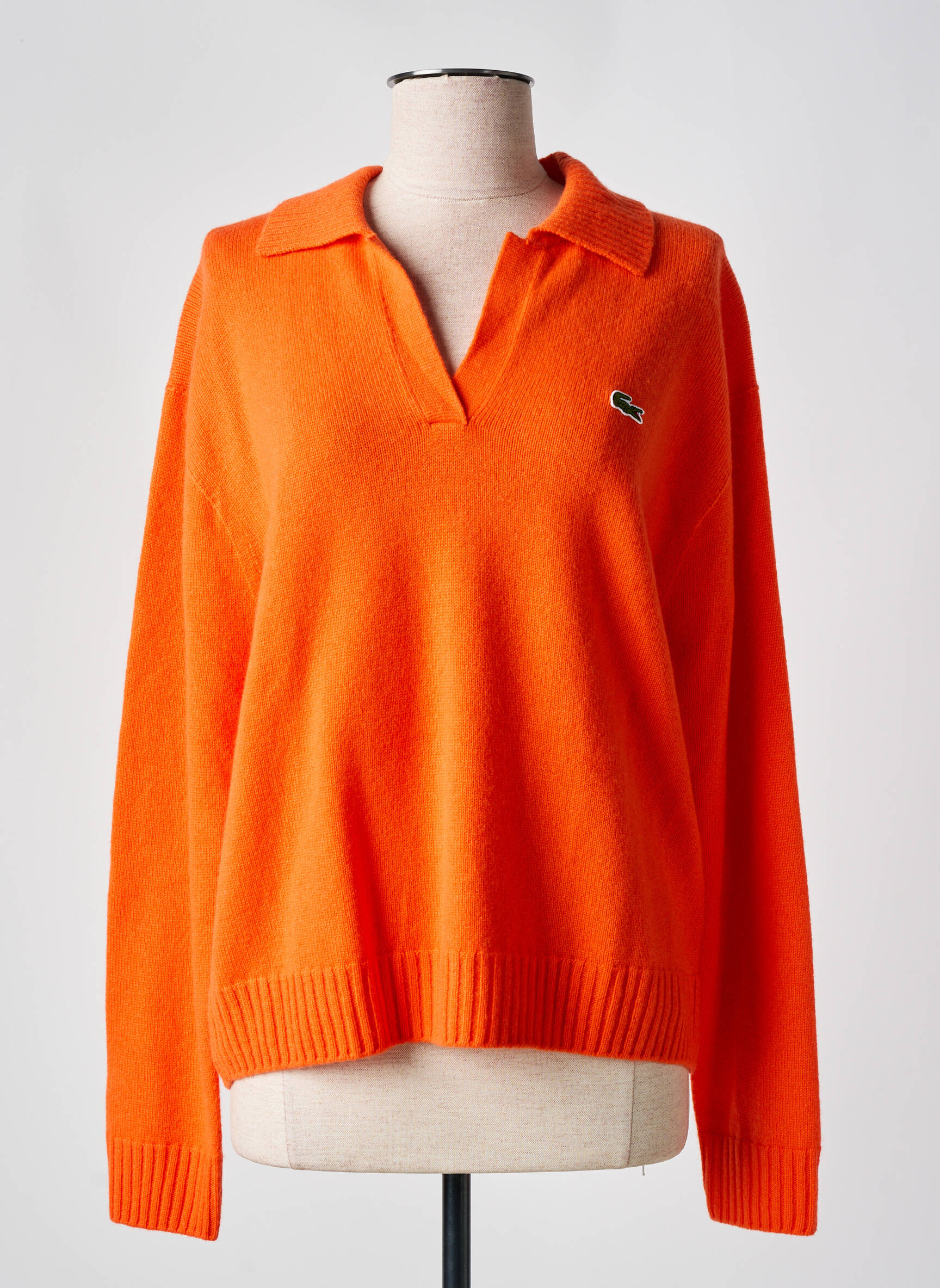 Tee Shirt Sweat Lacoste Femme Rouge Sweatshirt Col Rond En Piqué