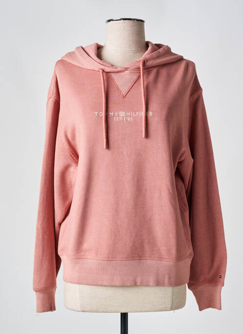 Sweat-shirt à capuche rose TOMMY HILFIGER pour femme