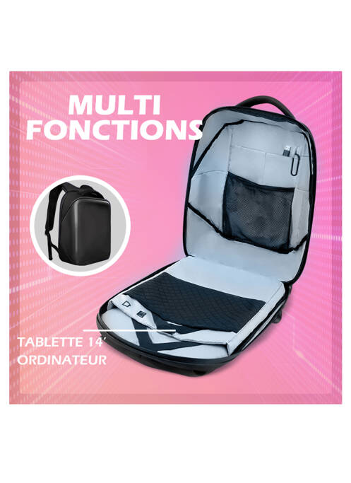 Sac à dos doublure noir SPIN BALENCE femme
