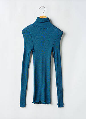 Pull col roulé bleu LISANZA pour femme