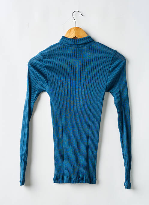 Pull col roulé bleu LISANZA pour femme