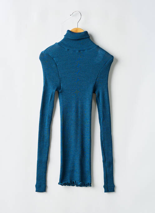 Pull col roulé bleu LISANZA pour femme