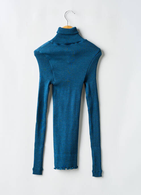 Pull col roulé bleu LISANZA pour femme