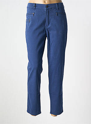 Jeans coupe slim stretch taille normale bleu ANNA MONTANA femme