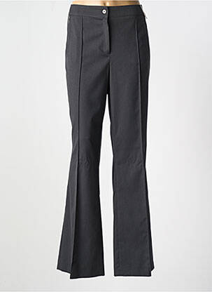 Pantalon flare taille à pinces taille haute gris DUO femme