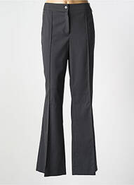 Pantalon flare taille à pinces taille haute gris DUO femme