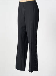 Pantalon flare taille à pinces taille haute noir DUO femme