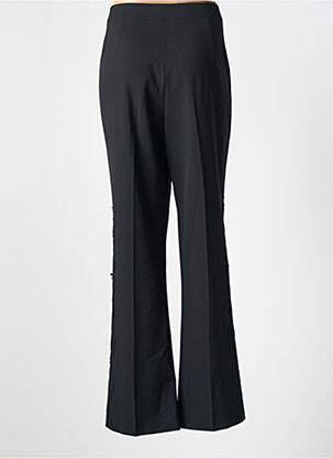 Pantalon flare taille à pinces taille haute noir DUO femme