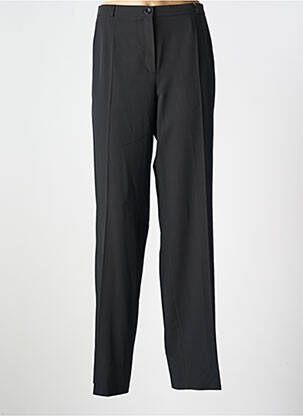 Pantalon droit tissage crêpe taille normale noir FE EDITION femme