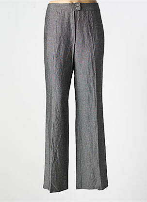 Pantalon flare taille à pinces taille haute gris FEDORA femme