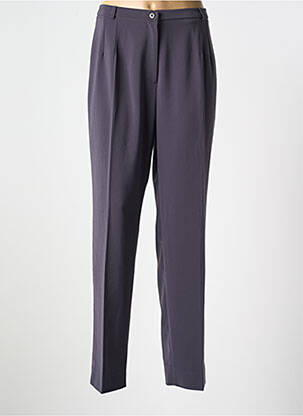 Pantalon droit taille à pinces taille haute gris MODISSIMO femme