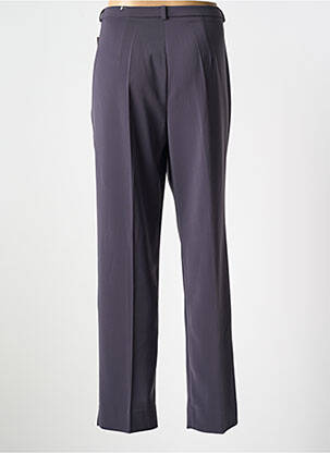Pantalon droit taille à pinces taille haute gris MODISSIMO femme