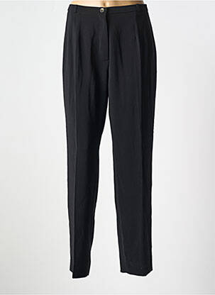 Pantalon droit taille à pinces taille haute noir MODISSIMO femme