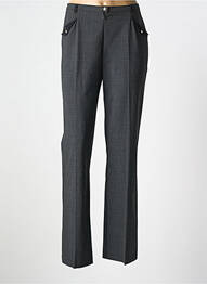 Pantalon flare taille à pinces taille haute gris PAUSE CAFE femme