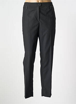 Pantalon droit tissage crêpe taille haute noir PAUSE CAFE femme