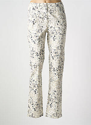 Pantalon slim tissage popeline taille normale beige PAUSE CAFE femme