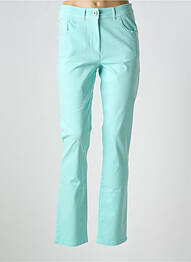 Pantalon slim tissage popeline taille normale bleu PAUSE CAFE femme