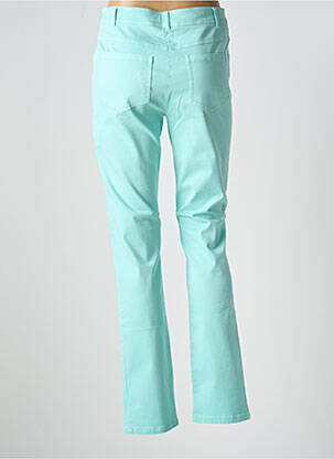 Pantalon slim tissage popeline taille normale bleu PAUSE CAFE femme