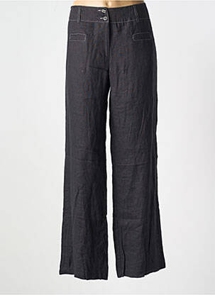 Pantalon large fermeture zippée sous rabat boutonné taille basse noir PAUSE CAFE femme