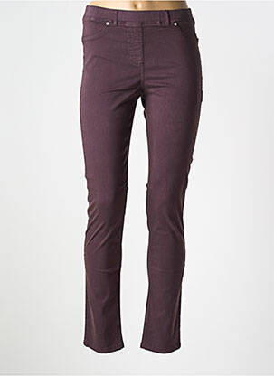 Jegging tissage popeline taille normale violet PAUSE CAFE femme