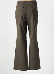 Jean coupe flare marron FRANK EDEN pour femme seconde vue