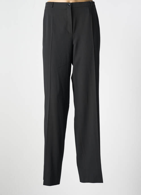 Pantalon droit tissage crêpe taille normale noir FE EDITION femme