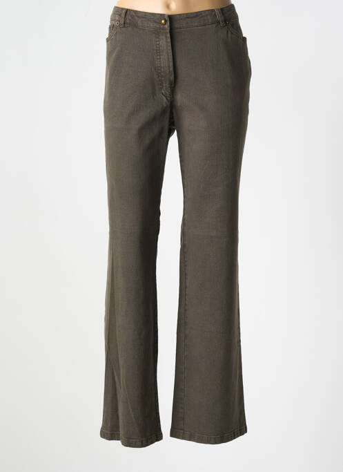 Jean coupe flare stretch taille normale marron FRANK EDEN femme