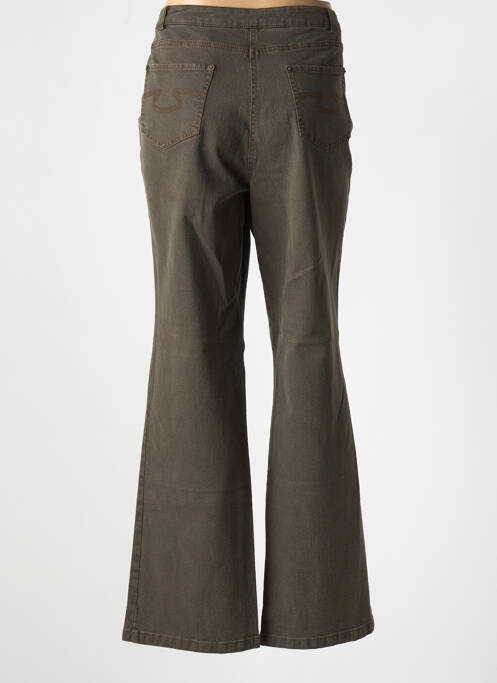 Jean coupe flare stretch taille normale marron FRANK EDEN femme