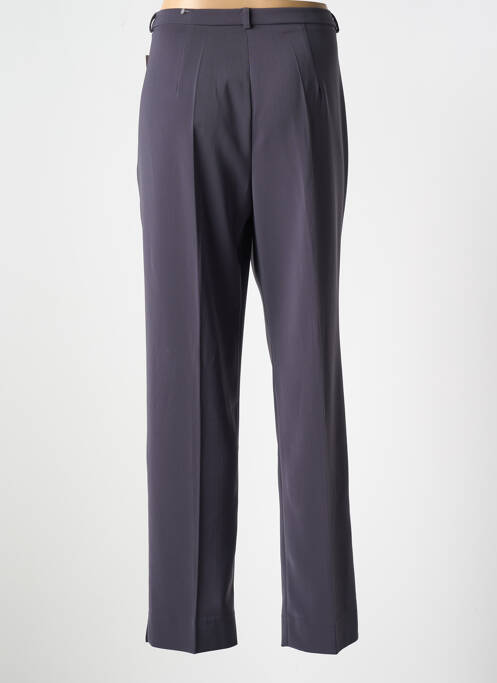 Pantalon droit taille à pinces taille haute gris MODISSIMO femme