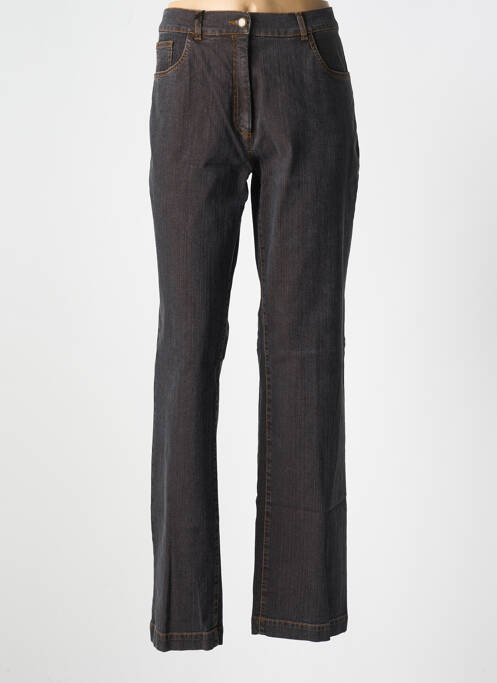 Jeans coupe slim marron PAUL BRIAL pour femme