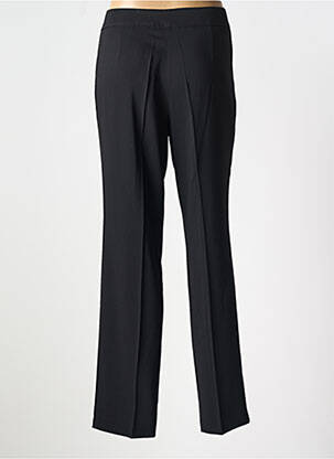Pantalon droit tissage popeline taille normale noir LEBEK femme