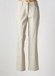Jeans coupe droite stretch taille normale beige LEBEK femme