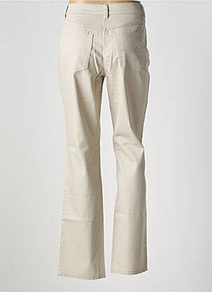 Jeans coupe droite stretch taille normale beige LEBEK femme
