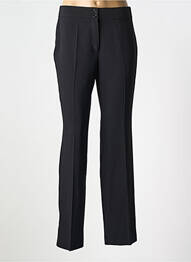 Pantalon droit fermeture zippée sous rabat boutonné taille normale noir LEBEK femme
