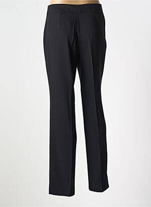 Pantalon droit fermeture zippée sous rabat boutonné taille normale noir LEBEK femme