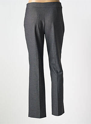 Pantalon droit fermeture zippée sous rabat boutonné taille normale gris LEBEK femme