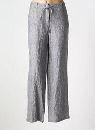 Pantalon droit fermeture zippée sous rabat boutonné taille normale gris LEBEK femme
