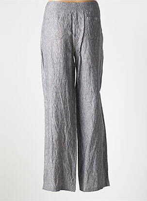 Pantalon droit fermeture zippée sous rabat boutonné taille normale gris LEBEK femme