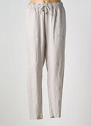 Pantalon droit taille élastique taille normale gris BARBARA LEBEK femme