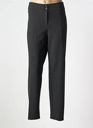 Pantalon droit tissage popeline taille normale gris LEBEK femme