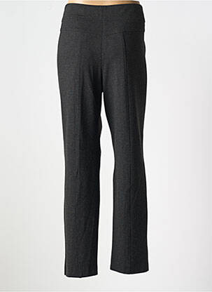Pantalon droit tissage popeline taille normale gris LEBEK femme